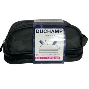 DUCHAMP Mens Toiletry & Tech Bag Travel Kit